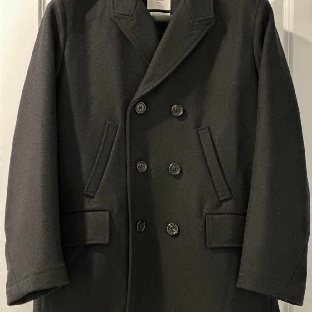 Billy Reid Black Bond Peacoat - Picture 3 of 10